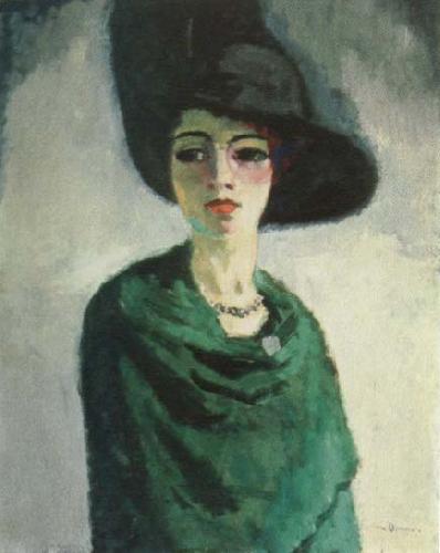 kees van dongen woman in black hat